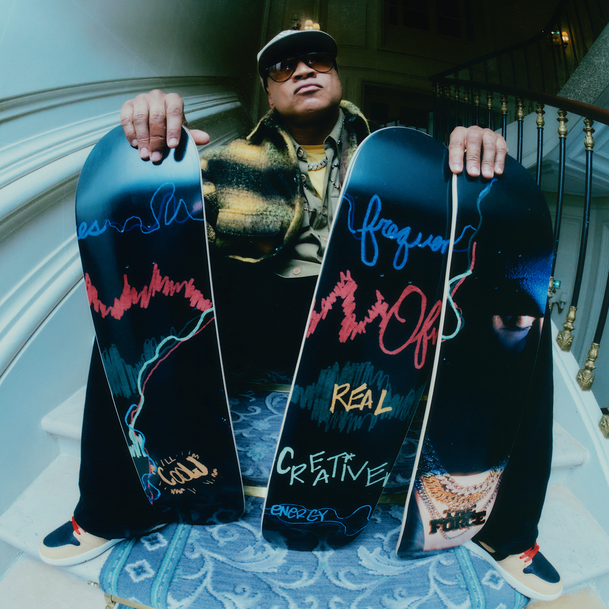 LL COOL J - THE TRIPLE FORCE TRIPTYCH SKATE DECK (W/ SIGNED CERTIFICATE OF AUTHENTICITY)